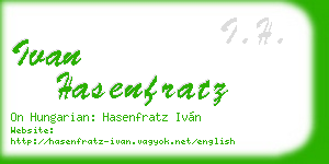ivan hasenfratz business card